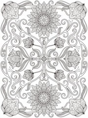 Fototapeta premium graceful flower coloring page
