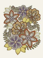 elegant flower coloring page