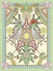 attractive floral coloring page