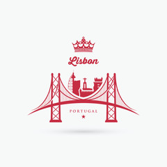 Lisbon bridge symbol