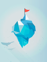 Fototapeta na wymiar Iceberg Concept Illustration