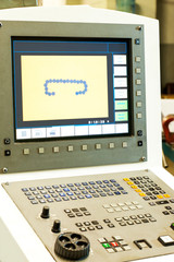 Control panel and monitor with program of cnc  programmable mach