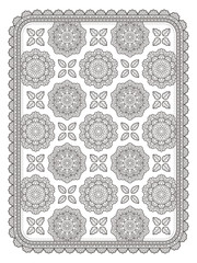 retro floral coloring page