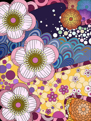 Obrazy na Plexi  kwiat wiśni kolorowanka kwiatowa