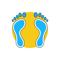 Fototapeta na wymiar foot print icon