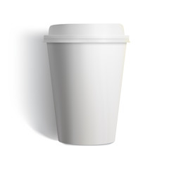 Vector Coffee Cup Isolated on White Background. Photorealistic V