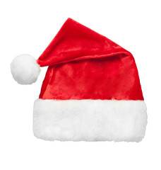 Christmas Santa red hat isolated on white background