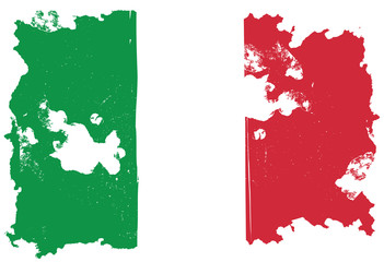 Italy, grunge flag