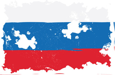Russia, grunge flag