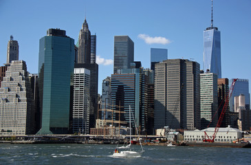 Fototapeta na wymiar New York, la skyline de South Manhattan, USA