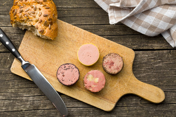 meat pate with different flavors