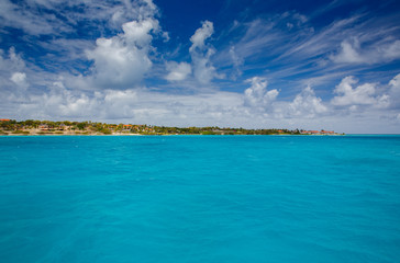 Fototapeta na wymiar View of the islands of the Caribbean sea .
