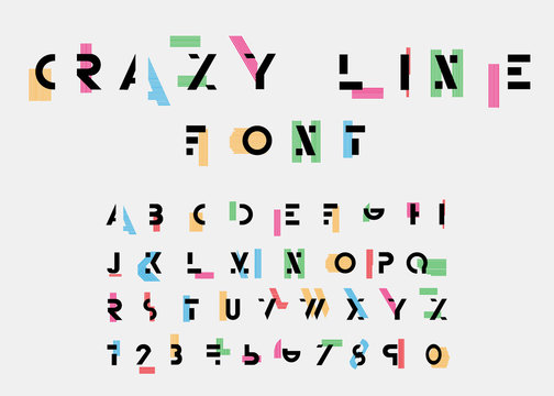 Color alphabetic fonts. Vector eps10 illustrator.