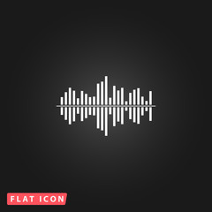 Sound wave icon - vector equalizer music element or symbol