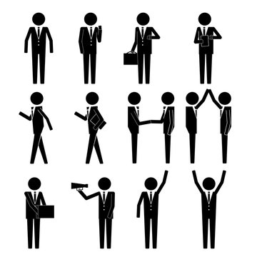 businessman holding various item & gadget and activities infographic icon vector sign symbol pictogram