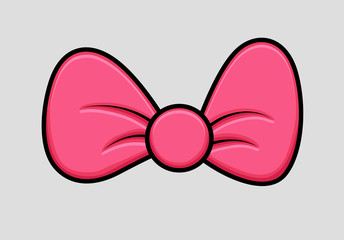 Pink Necktie Bow Vector