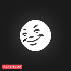 Smile flat icon