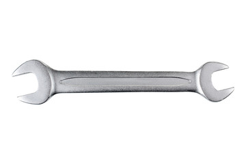new iron wrench isolated on white background