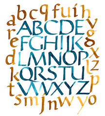 Alphabet letters uppercase and lowercase.