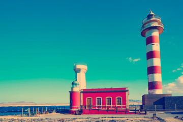 Toston lighthouse in El Cotillo at Fuerteventura