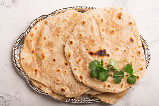 Homemade chapati (Indian bread)