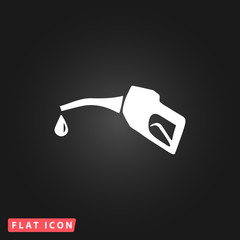 Gasoline pump nozzle sign.