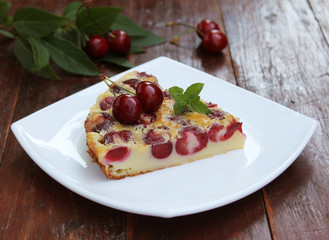 Homemade cakes - delicious clafoutis