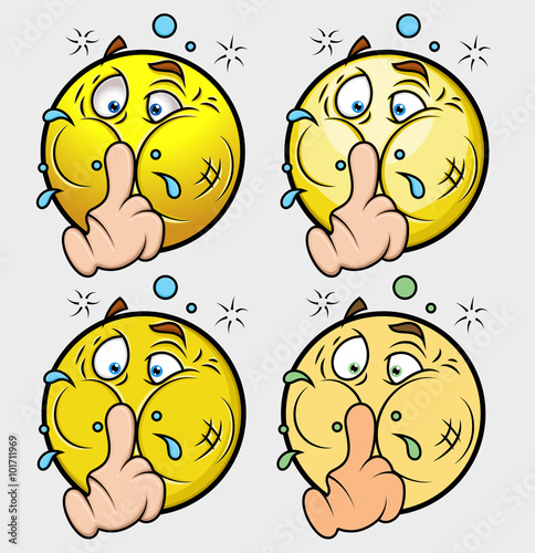 "Finger on mouth Emoji Smiley Emoticon" Stock image and royalty-free vector files on Fotolia.com ...