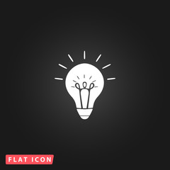 Light bulb vector icon