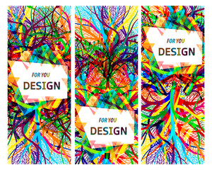 Banners set for modern background design. Vector illustration, EPS 10