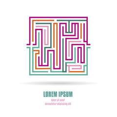 Colorful Maze Element
