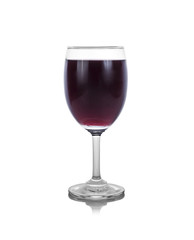 glass of grape juice on white background