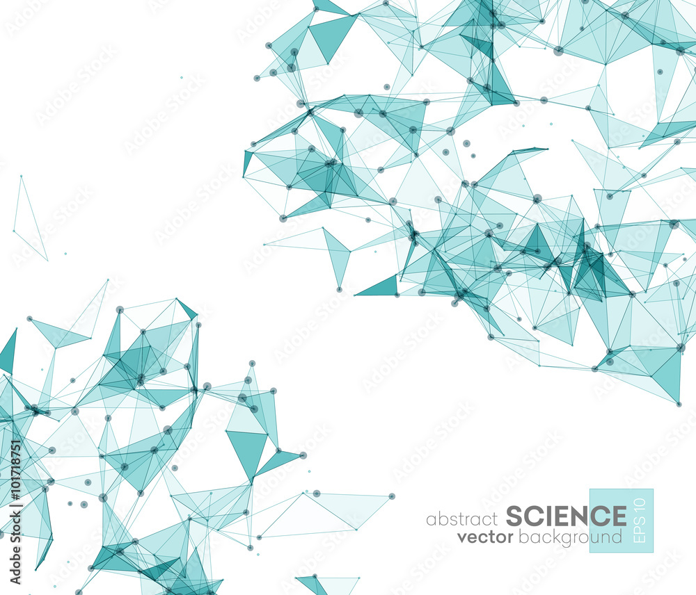 Poster wireframe mesh polygonal background.