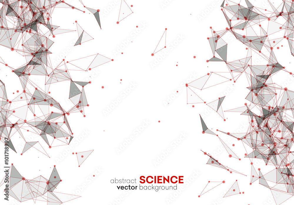 Poster wireframe mesh polygonal background.