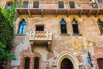 Romeo and Juliet  balcony  in Verona