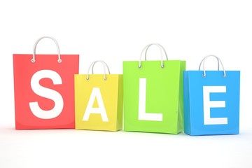 sale written on shopping bag