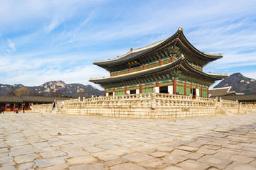 Naklejka premium Gyeongbokgung Palace in Seoul, South Korea