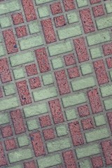 Brown and Green Pavement of Rectangles