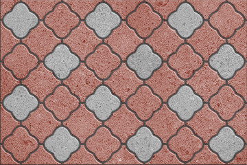 Gray and Brown Pavement flower shape