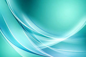 Abstract Popular Blue Wave Design Background