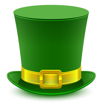 Patrick green hat with gold buckle
