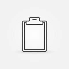 Blank clipboard line icon