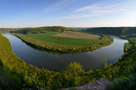 aerial view of river