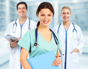 Fototapeta premium Group of hospital doctors.