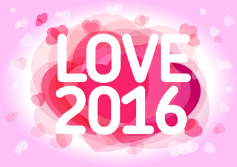 2016 Valentine`s day love card. Be My Valentine 2016 love day banner