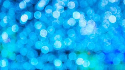 abstract background of blurred blue lights with bokeh effect, ne