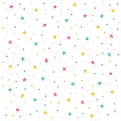 Colored star seamless pattern