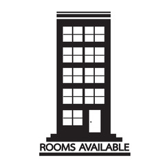 Hotel Rooms Available icon Illustration design