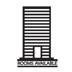 Hotel Rooms Available icon Illustration design