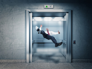 man in elevator © tiero